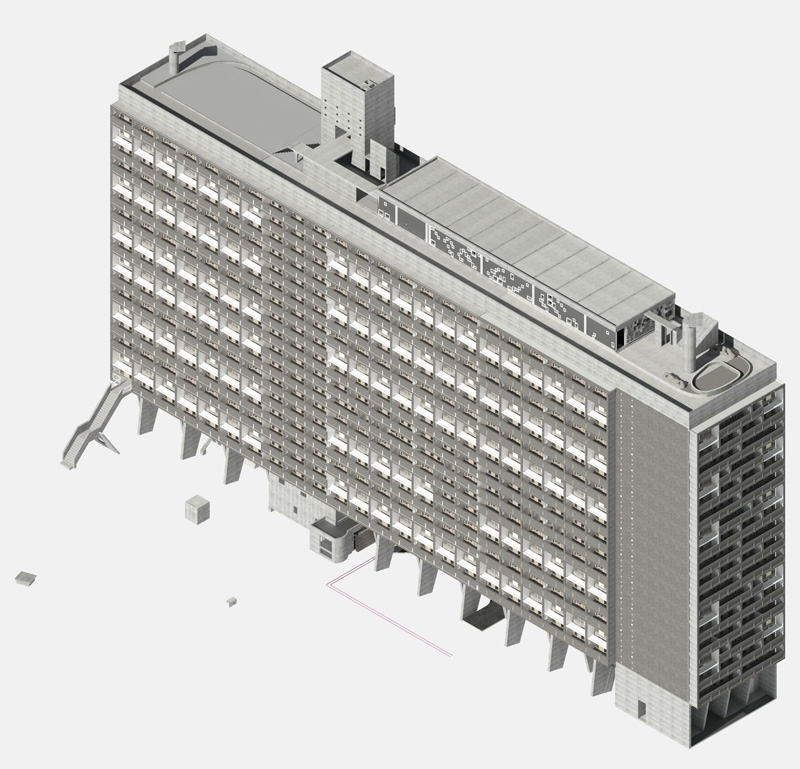 vue générale de la maison radieuse